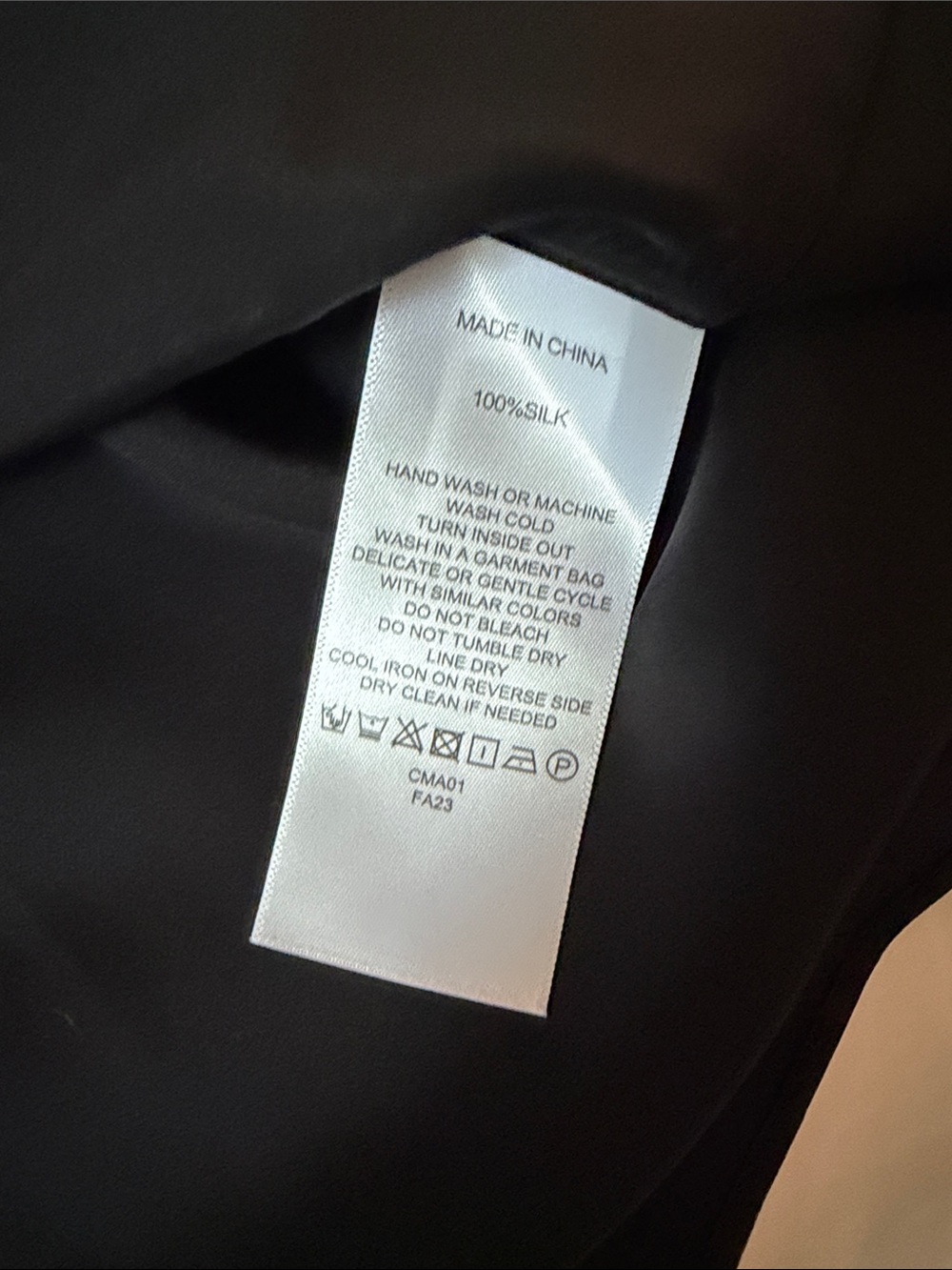 NWOT Quince Washable 100% Silk Mini Skirt - Black - Picture 5 of 5